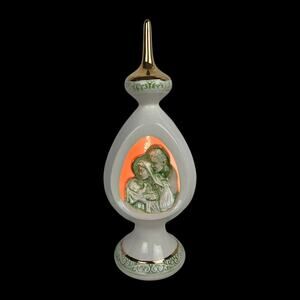 Holy Family Ceramic Light Up Table Top Christmas Nativity Baby Jesus Vintage